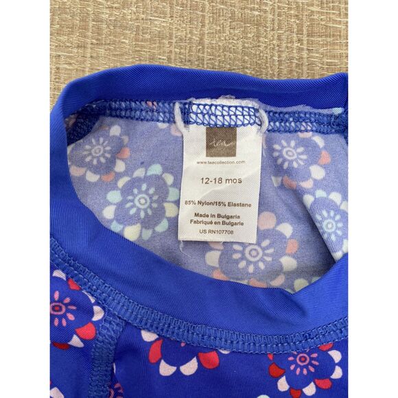 Tea Collection Floral Rash Guard Top Tea Collection 12-18 mo - Picture 4 of 4